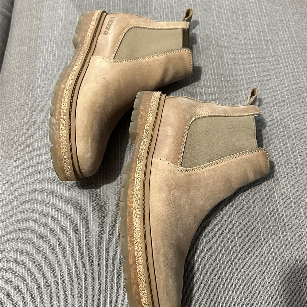 Birkenstock Beige Leather Chelsea Boots-unisex women/men - Picture 4 of 8